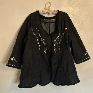 Plus Size Denim 24/7 Embellished Jacket